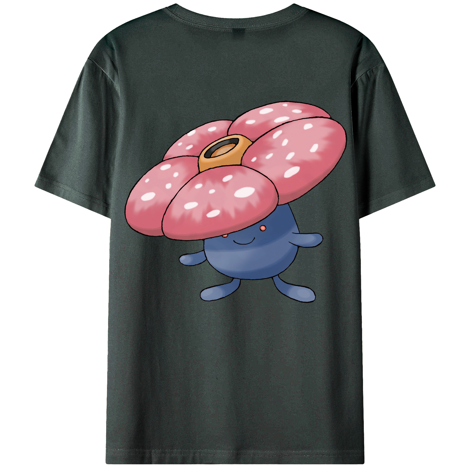 （画像用） ポケットモンスター Pokémon 綿100％ メンズ半袖Tシャツ（バックプリント） 通気性